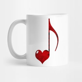 Red musical note Mug